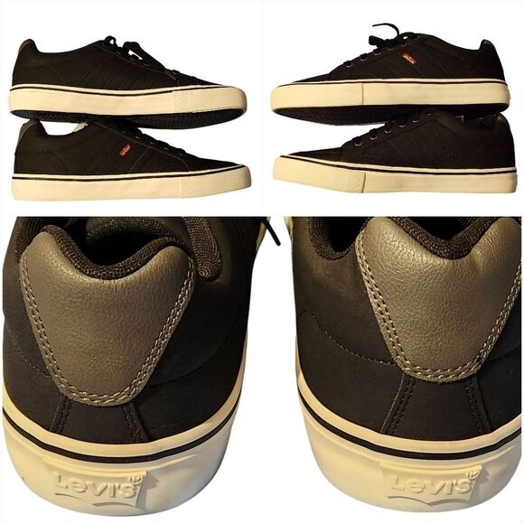 🇬🇪🔸️NWT Levi's Black Avery Sneakers Men's Size 9.5 - Picture 7 of 12
